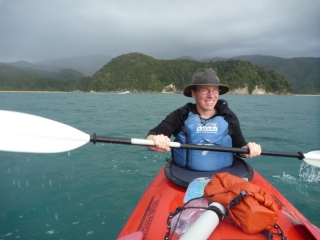 Day two and the weather is looking grim. That's a grimace, not a smile