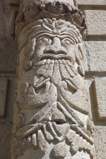 Me after a dodgy Cambodian supper. Actually, an oddly Andean carving on San Francisco church