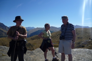 Sizzling the wine out of our systems with a nice uphill hike into the dazzling ozone-free sunshine of a southern hemisphere summer