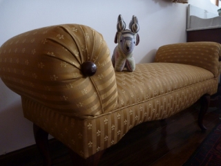 Even our bedroom is stuffed with antique furnishings