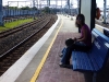 Another place we got to know very well - the platform of Newtown railway station, necessary for trips into the city