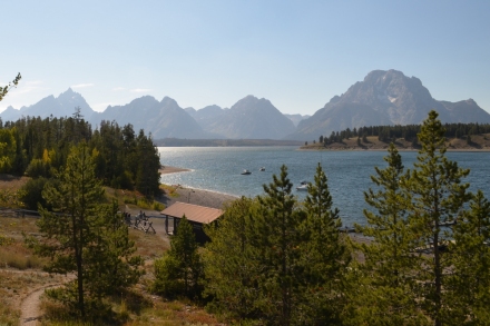 The Grand Teton range, seen from Signal Mountain Lodge
