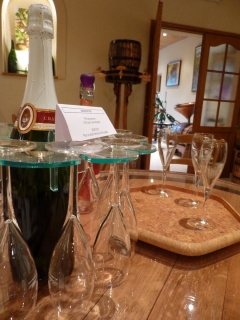 This is what we're after, although the glasses really ought to be full...