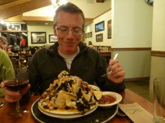Pile of nachos before I tucked in