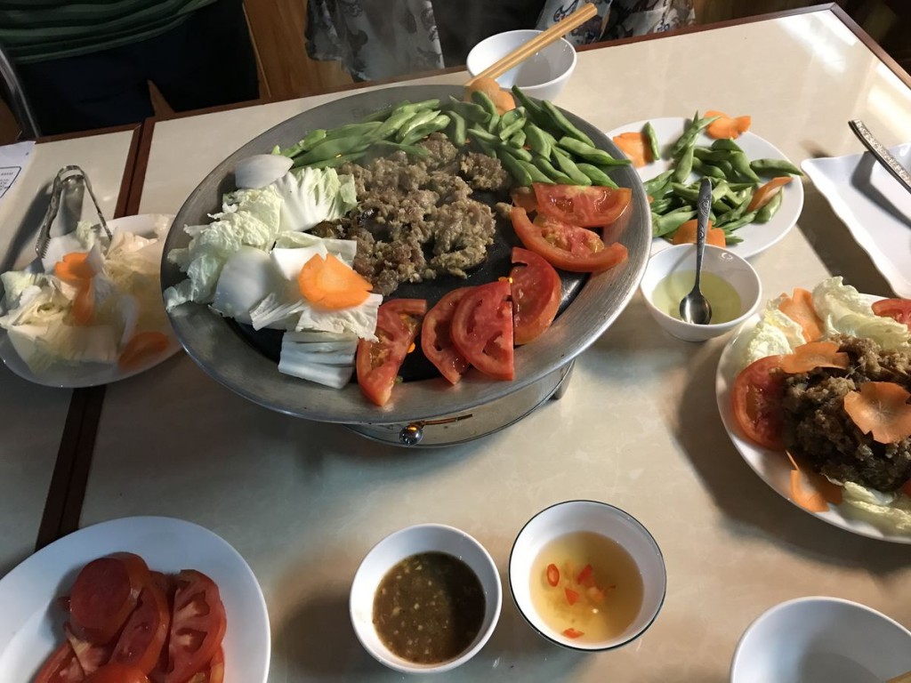 Goat BBQ for dinner to make us feel better