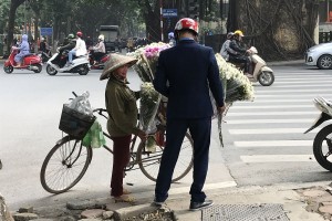 She sells flowers